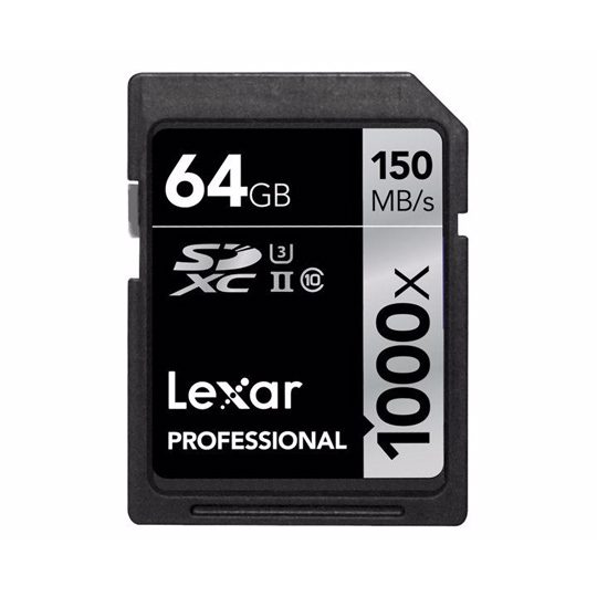 Lexar Professional 64 GB 150 MB/s 1000x SDHC/SDXC UHS-II
